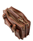 Borsa a mano unisex in vera pelle Made in Italy 4506-MARRONE Alessia Firenze