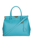 Aleria Borsa a mano da donna Vera pelle 8005-D32 TURCHESE Chiara Ferretti
