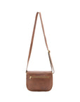Borsa a tracolla da donna 100% vera pelle 4582-TESTA DI MORO Alessia Firenze