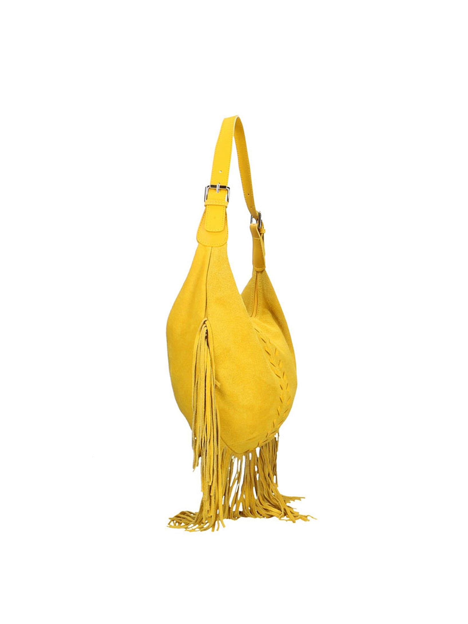 Zefira Borsa a spalla da donna Pelle Scamosciata 8630-GIALLO YELLOW Chiara Ferretti