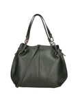 Ereba Borsa a mano da donna Made in Italy 100% pelle 3305-S14 VERDE SCURO Chiara Ferretti