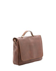 Borsa a mano unisex in vera pelle Made in Italy 4576-TESTA DI MORO Alessia Firenze