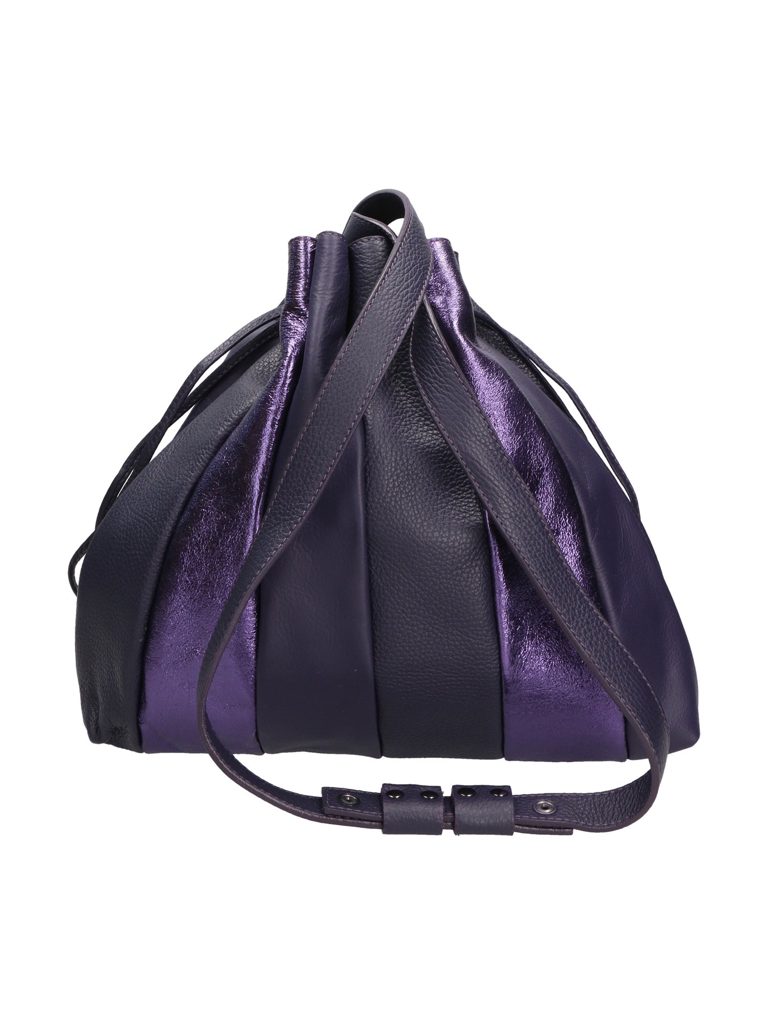 Nunzia Borsa a spalla da donna Vera pelle 576042-VIOLA PURPLE Chiara Ferretti