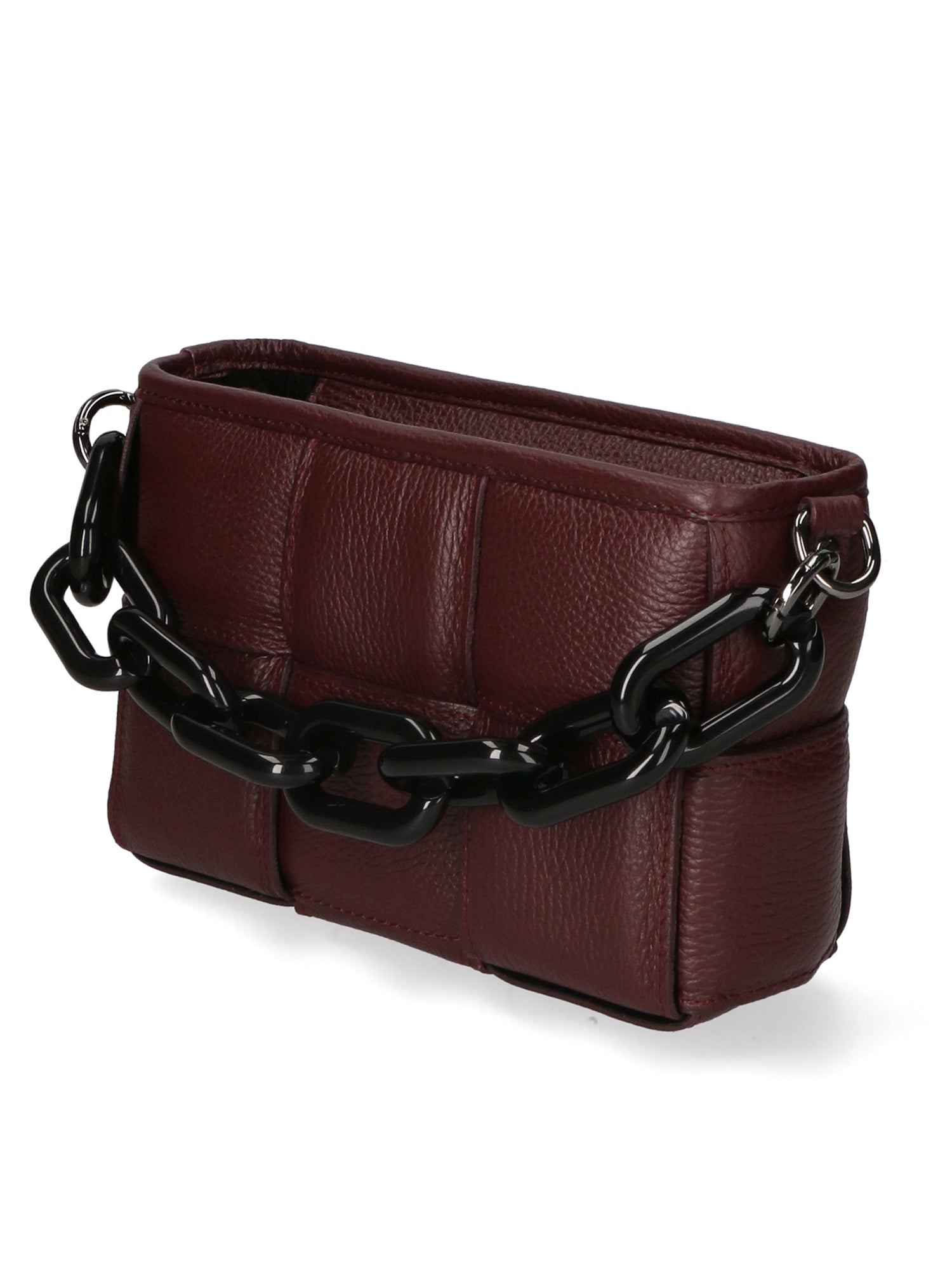 Lucrezia Borsa a mano da donna Vera pelle 03901-D54 BORDO SCURO DARK BORDEAUX Chiara Ferretti