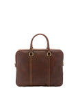 Borsa a mano unisex in vera pelle Made in Italy 4540-TESTA DI MORO Alessia Firenze