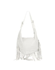 Zefira Borsa a spalla da donna Pelle Scamosciata 8630-BIANCO WHITE Chiara Ferretti