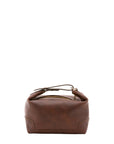 Borsa a mano unisex in vera pelle Made in Italy 4556-TESTA DI MORO Alessia Firenze