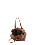 Borsa a bauletto unisex in vera pelle 100% cotone 4528-MARRONE Alessia Firenze
