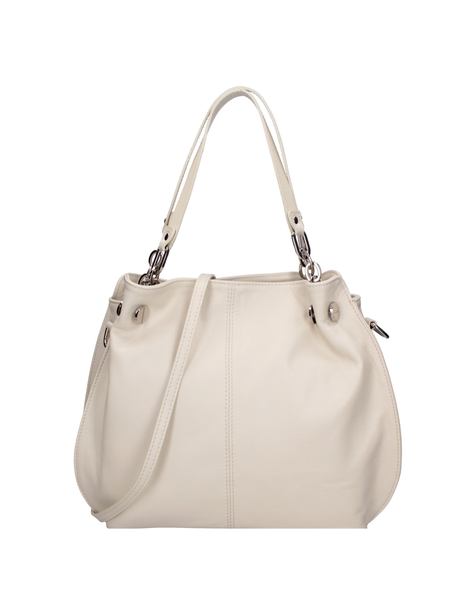 Ereba Borsa a mano da donna Made in Italy 100% pelle 3305-S37 LATTE Chiara Ferretti