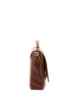 Borsa a mano unisex in vera pelle Made in Italy 4576-MARRONE Alessia Firenze