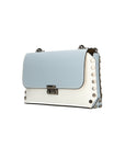 Vera pelle 8641-BIANCO+CIELO Borsa a tracolla da donna Evanthe Pro Chiara Ferretti