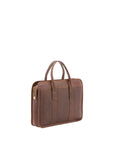 Borsa a mano unisex vera pelle Made in Italy 4454-TESTA DI MORO Alessia Firenze