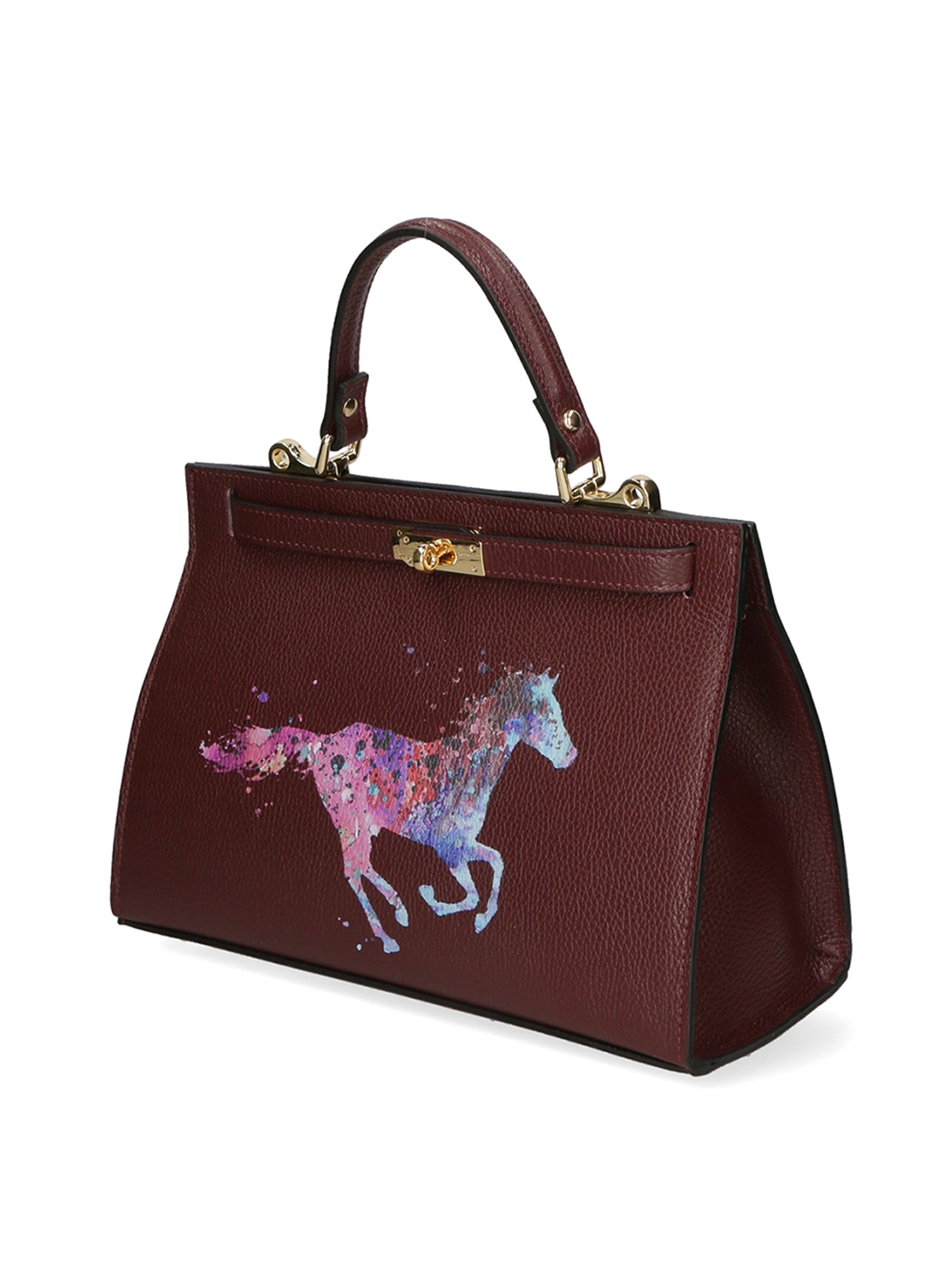 Nina Borsa a mano da donna 100% pelle 04263-D54 BORDO SCURO DARK BORDEAUX Chiara Ferretti