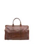 Borsa da viaggio unisex in vera pelle 100% cotone 4091-TESTA DI MORO Alessia Firenze