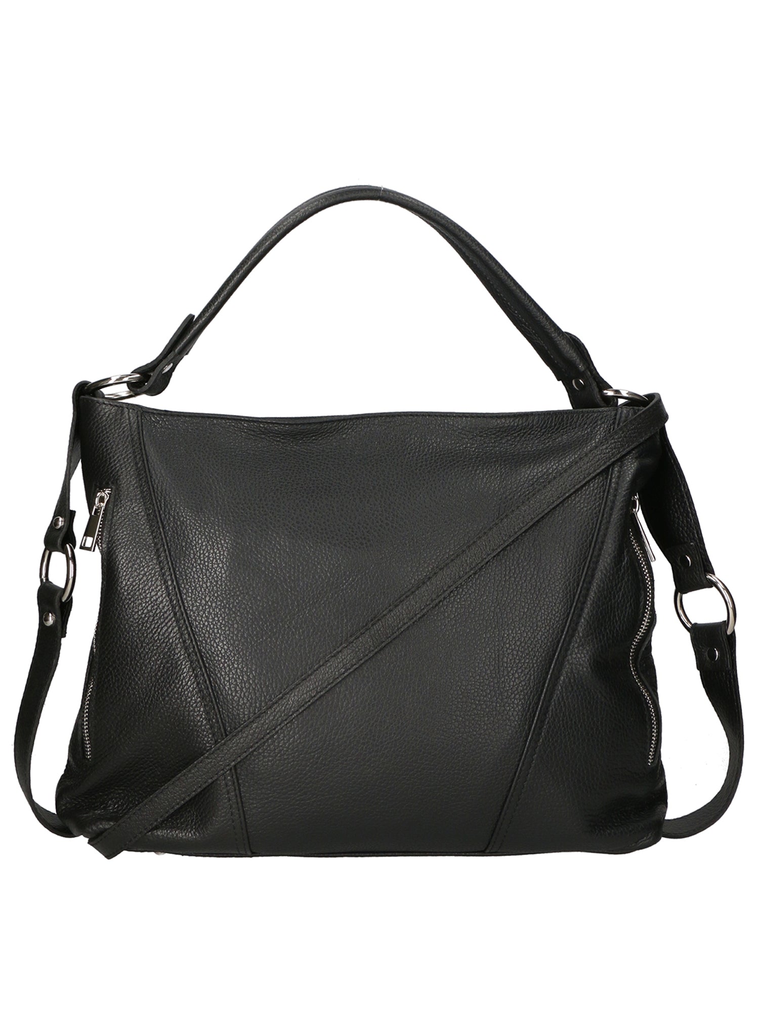 Emily Borsa a spalla da donna Vera pelle 80064-D28 NERO BLACK Chiara Ferretti