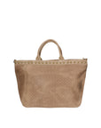 Elowen Plus Borsa Shopper da donna Vera Pelle 80063-TAUPE Chiara Ferretti