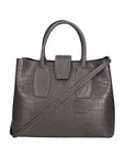 Letizia Borsa a mano da donna Pelle stampata croco 06542-GRIGIO SCURO Chiara Ferretti