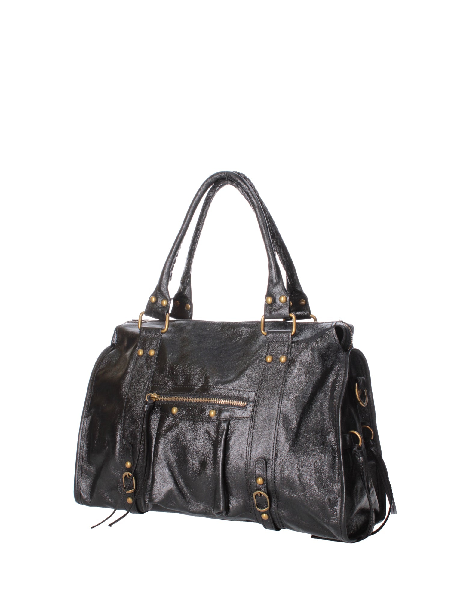 Novara Borsa a spalla da donna Vera pelle 06090 LM-L022 NERO Chiara Ferretti