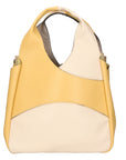 Iside Borsa a mano da donna 100% pelle 05793-D537 CREMINO + D564 GOLDEN Chiara Ferretti