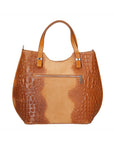 Elda Borsa a mano da donna Vera pelle croco 80046 1-CUOIO Chiara Ferretti