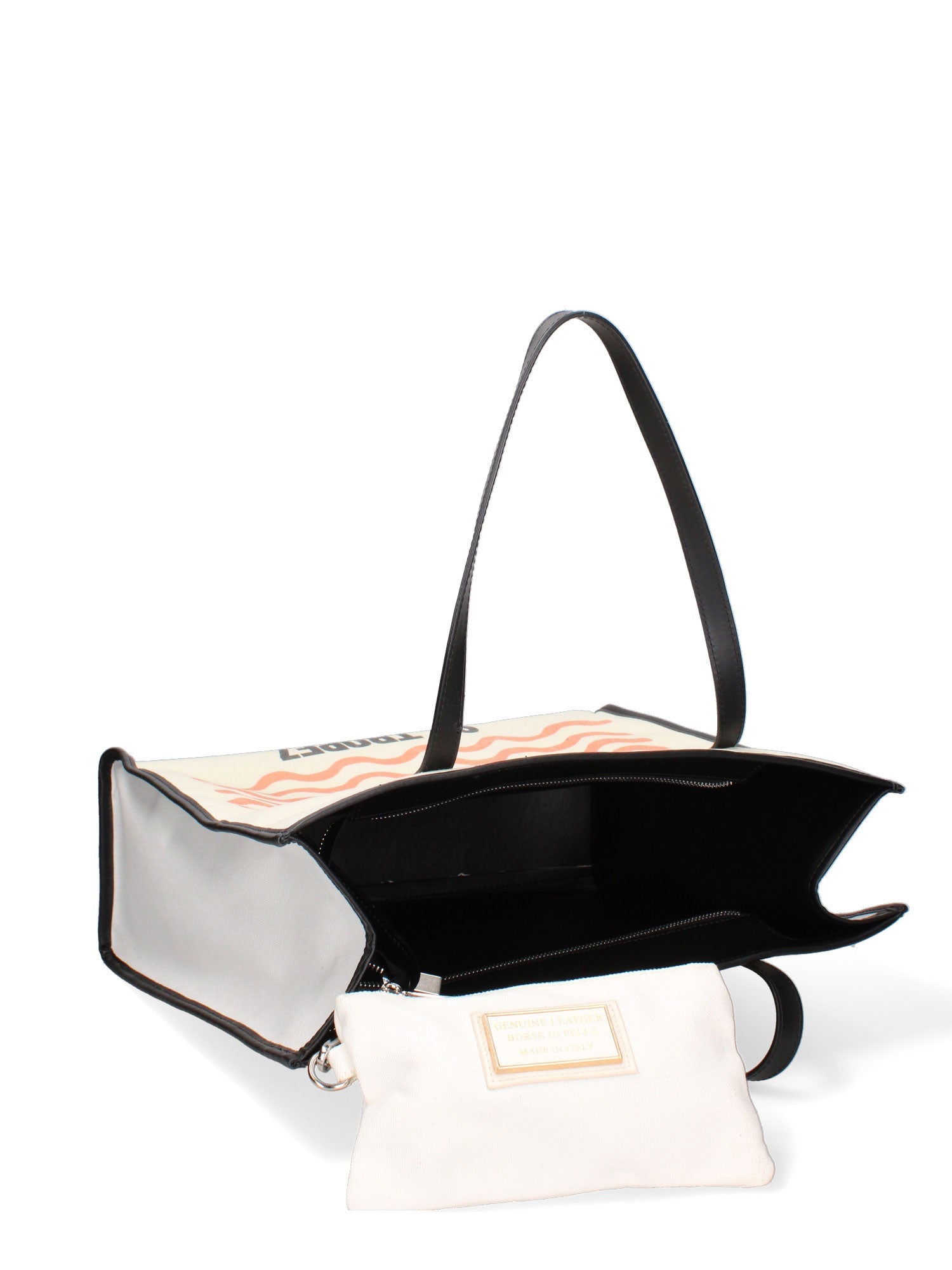 Favignana Borsa a spalla donna Tela e Vera Pelle 5370-12-NERO Chiara Ferretti