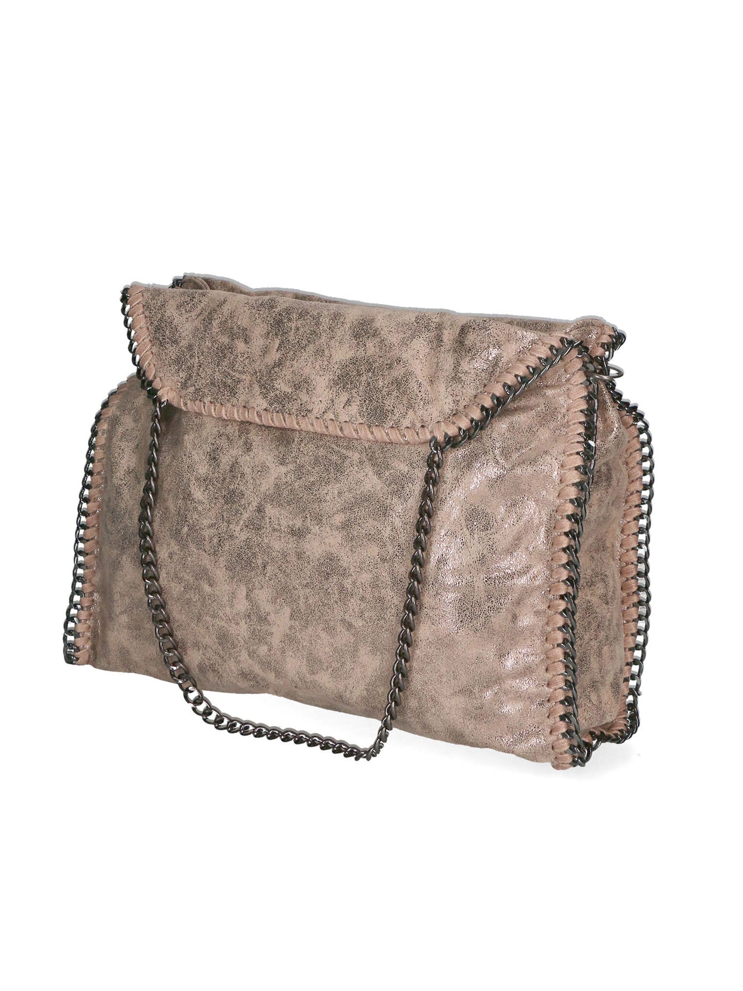 Willelmina Borsa a spalla da donna 100% PU Leather N-9606-TAUPE Chiara Ferretti