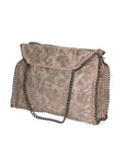 Willelmina Borsa a spalla da donna 100% PU Leather N-9606-TAUPE Chiara Ferretti