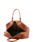 Borsa da viaggio unisex vera pelle 100% cotone 4562-MIELE Alessia Firenze