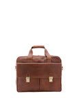 Borsa a mano unisex in vera pelle Made in Italy 4575-MARRONE Alessia Firenze