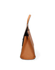 Arancia Borsa a mano da donna 100% pelle 8969-CUOIO+NOCCIOLA Chiara Ferretti