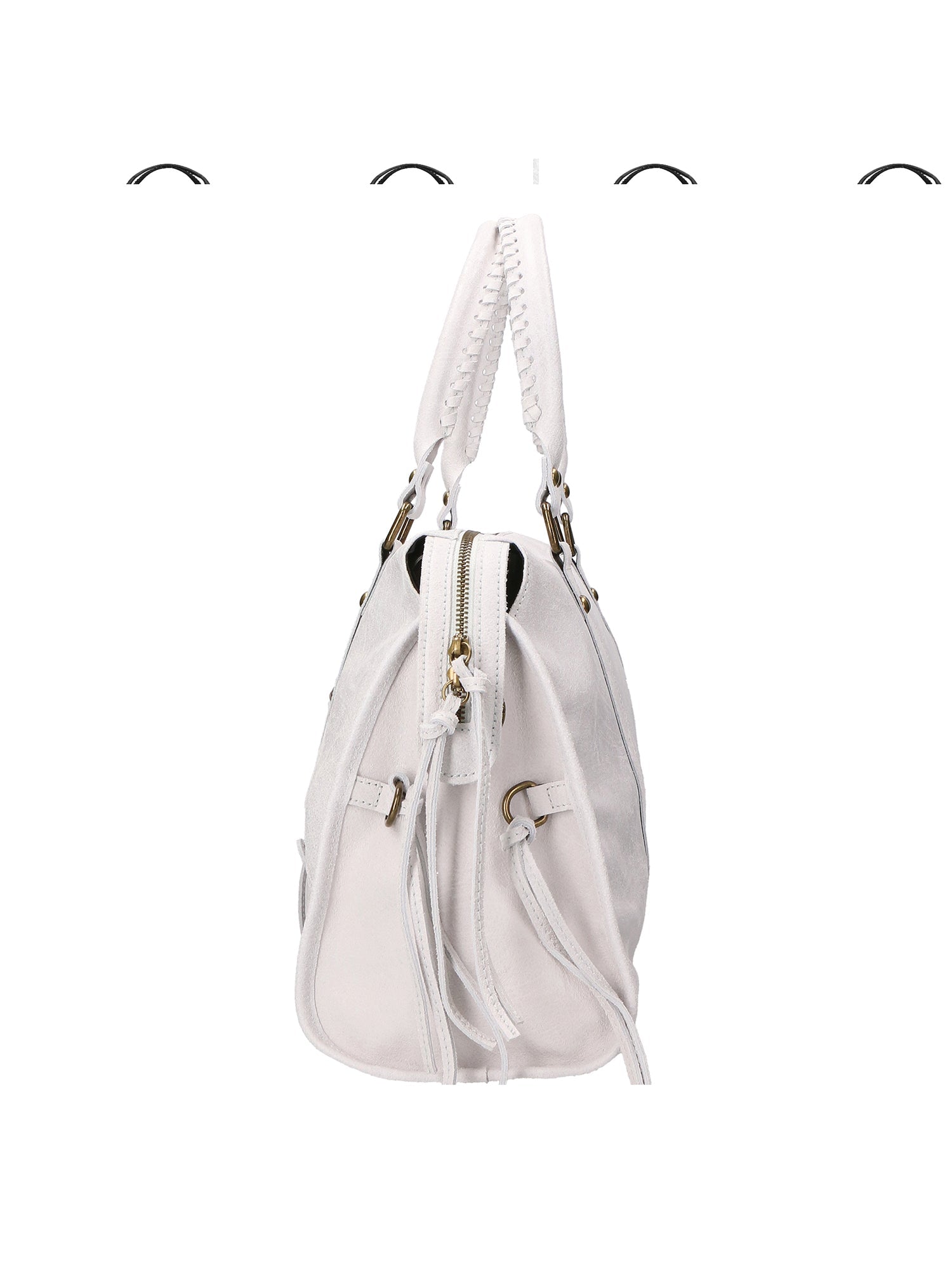 Elara Borsa a spalla da donna Vera pelle 06090-BIANCO Chiara Ferretti