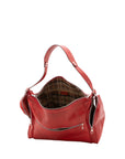 Borsa da viaggio unisex in vera pelle 100% cotone 4037-ROSSO Alessia Firenze