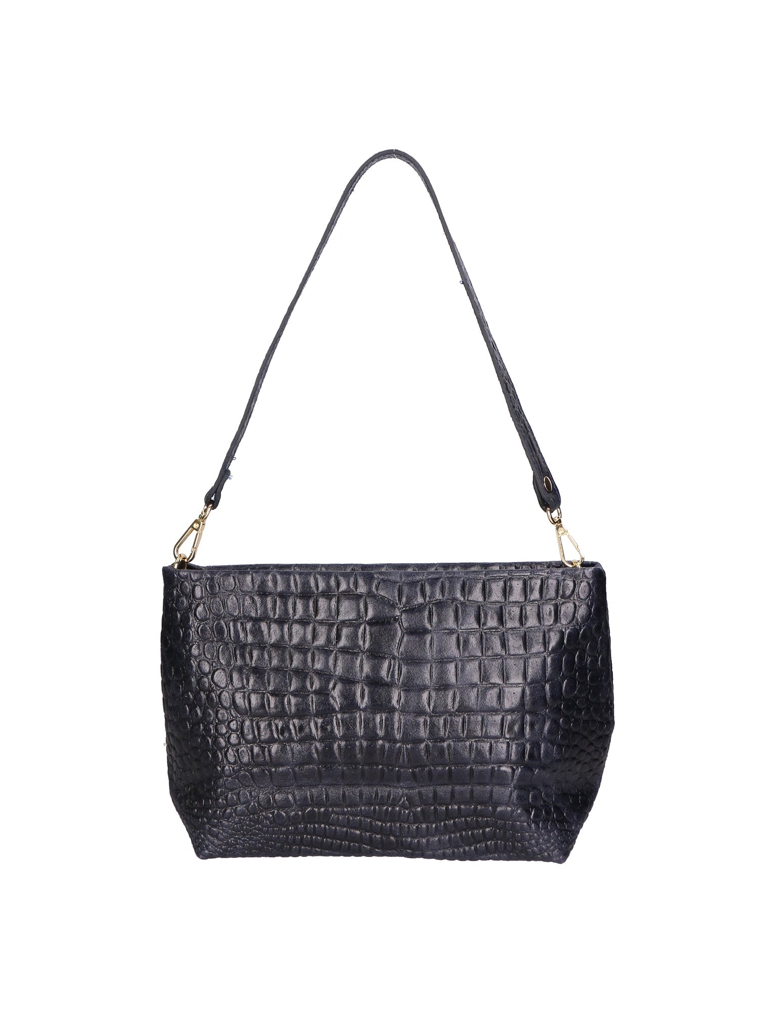 Lorelei Borsa a spalla da donna Vera pelle croco 06498-013 BLU NAVY Chiara Ferretti