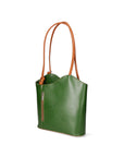 Fabiola Borsa a spalla da donna 100% pelle 9039-VERDE CUOIO Chiara Ferretti