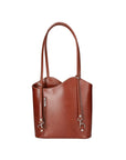Fabiola Borsa a spalla da donna 100% pelle 9039-MARRONE BROWN Chiara Ferretti