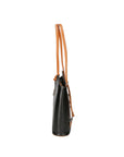 Fabiola Borsa a spalla da donna 100% pelle 9039-NERO CUOIO Chiara Ferretti