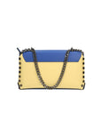 Vera pelle 8641-GIALLO+BLU Borsa a tracolla da donna Evanthe Pro Chiara Ferretti