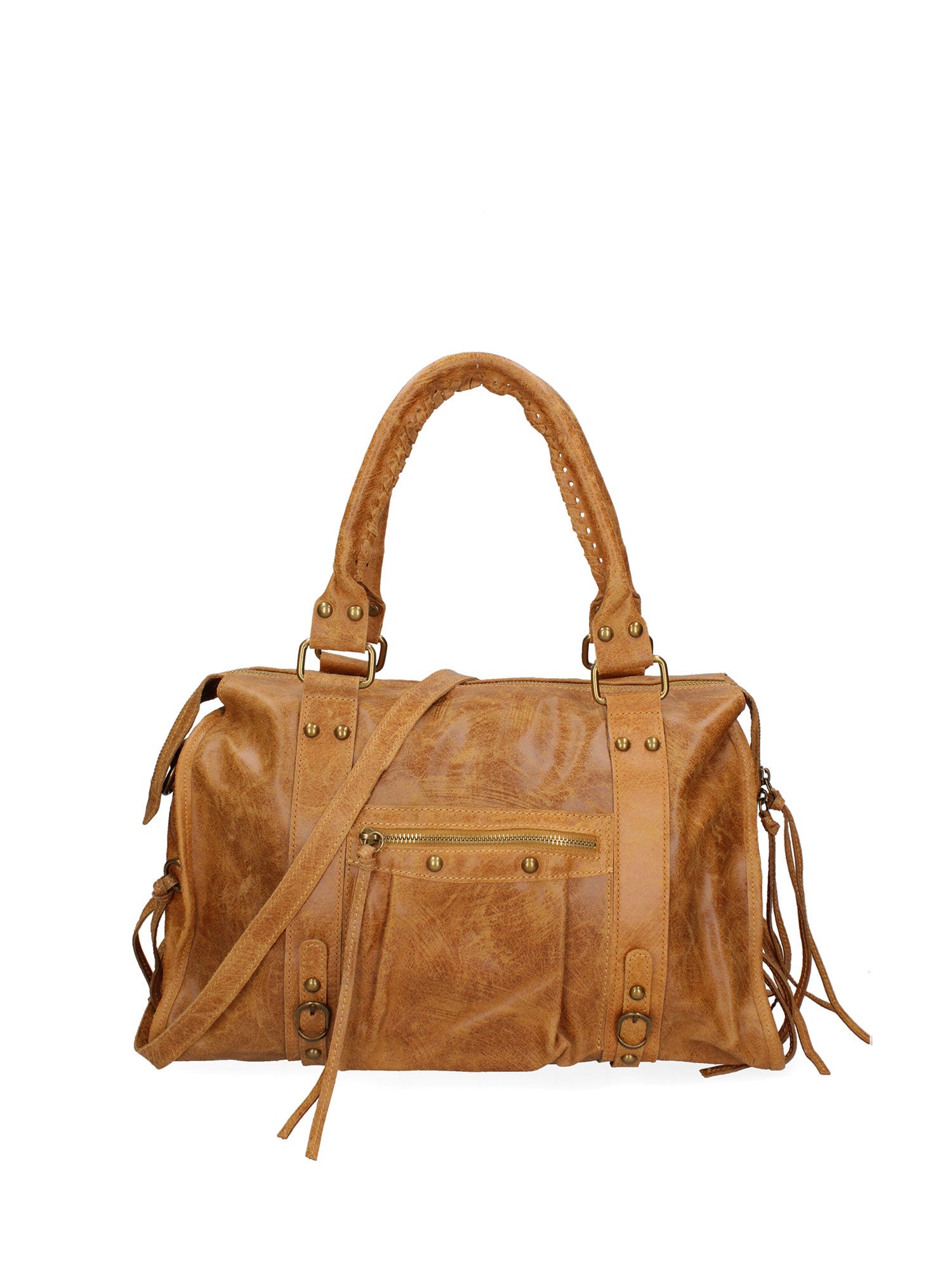 Elara Borsa a spalla da donna Vera pelle 06090-005 CUOIO CHIARO Chiara Ferretti