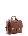 Borsa a mano unisex in vera pelle Made in Italy 4575-MARRONE Alessia Firenze