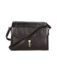 Faye Damen-Schultertasche aus echtem Leder, hergestellt in Italien, 18 x 13 x 5 cm
