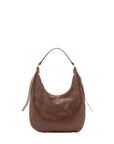 Borsa a spalla da donna 100% vera pelle 4607-TESTA DI MORO Alessia Firenze