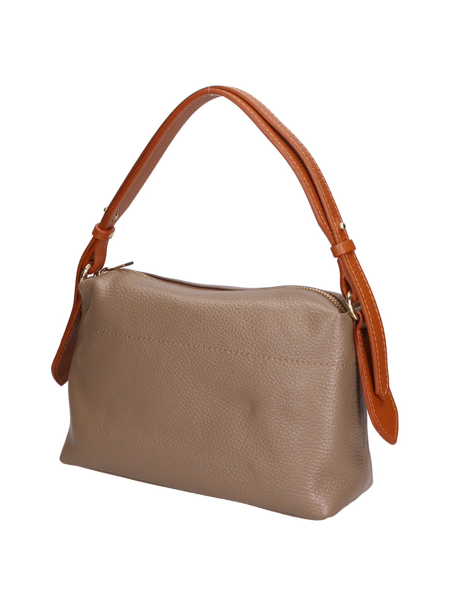 Vivienne Borsa a spalla da donna Vera pelle 06674-D40 TAUPE +D17 CUOIO Chiara Ferretti