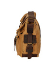 Melania Borsa a spalla unisex Canvas e vera pelle ZG3016-CUOIO COGNAC Chiara Ferretti