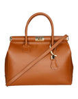 Aleria Borsa a mano da donna Vera pelle 8005-D17 CUOIO SCURO Chiara Ferretti