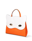 Arancia Borsa a mano da donna 100% pelle 8969-ARANCIO+BIANCO Chiara Ferretti