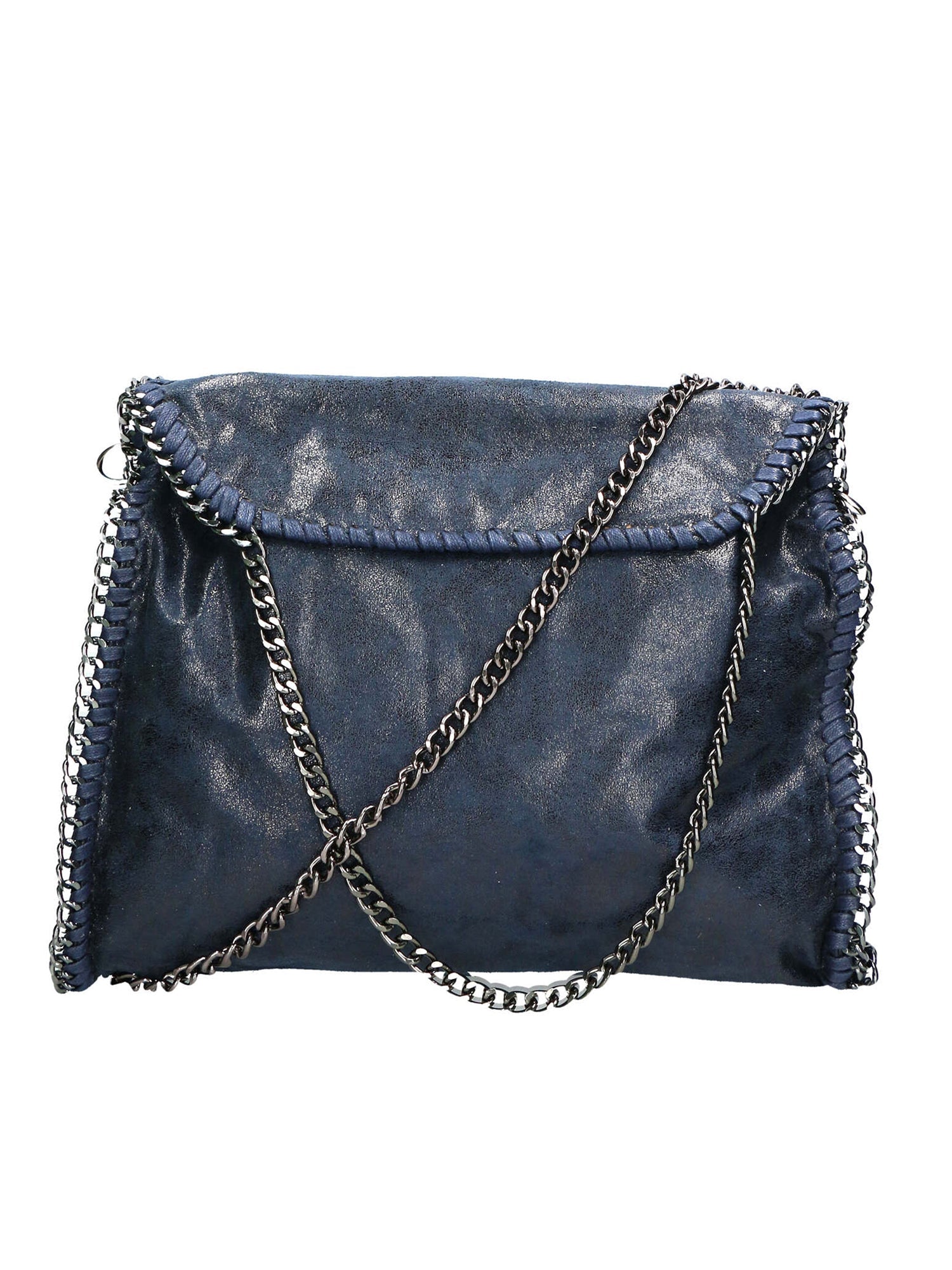 Willelmina Borsa a spalla da donna 100% PU Leather N-9606-BLU Chiara Ferretti