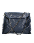 Willelmina Borsa a spalla da donna 100% PU Leather N-9606-BLU Chiara Ferretti