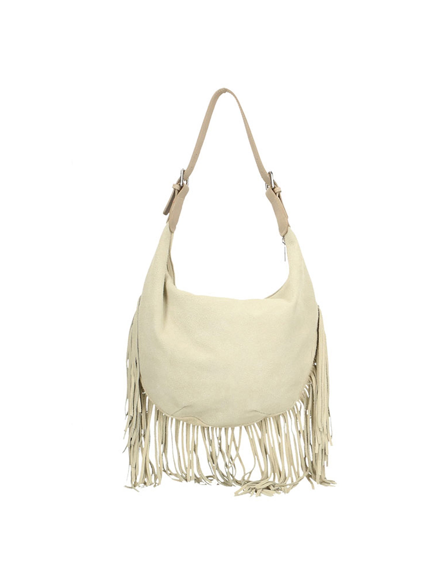 Zefira Borsa a spalla da donna Pelle Scamosciata 8630-BEIGE Chiara Ferretti