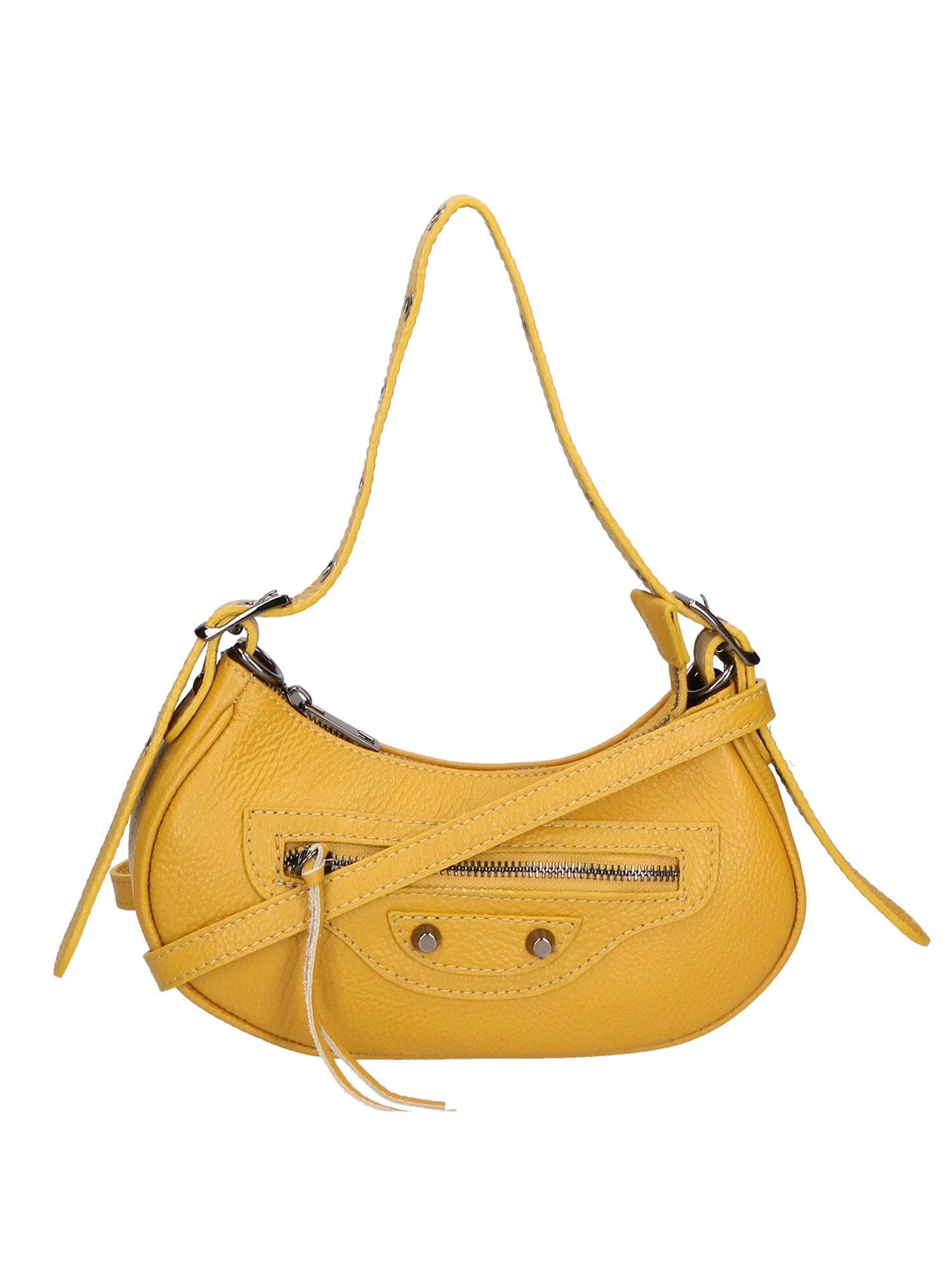 Galatea Borsa a spalla da donna Vera pelle 05708-D04 GIALLO YELLOW Chiara Ferretti