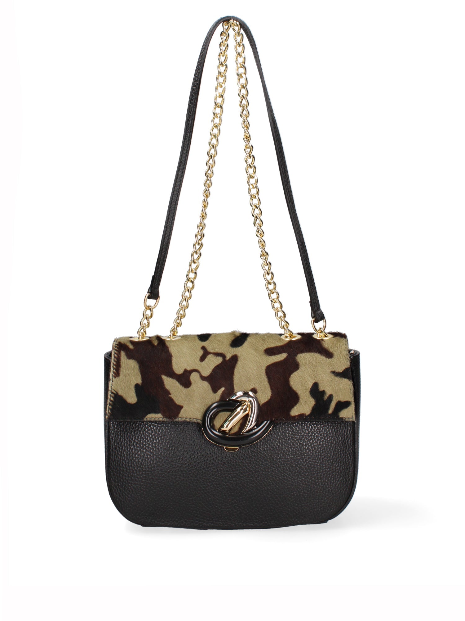 Cortona Borsa a spalla donna Vera pelle 560094-VERDE MILITARE Chiara Ferretti